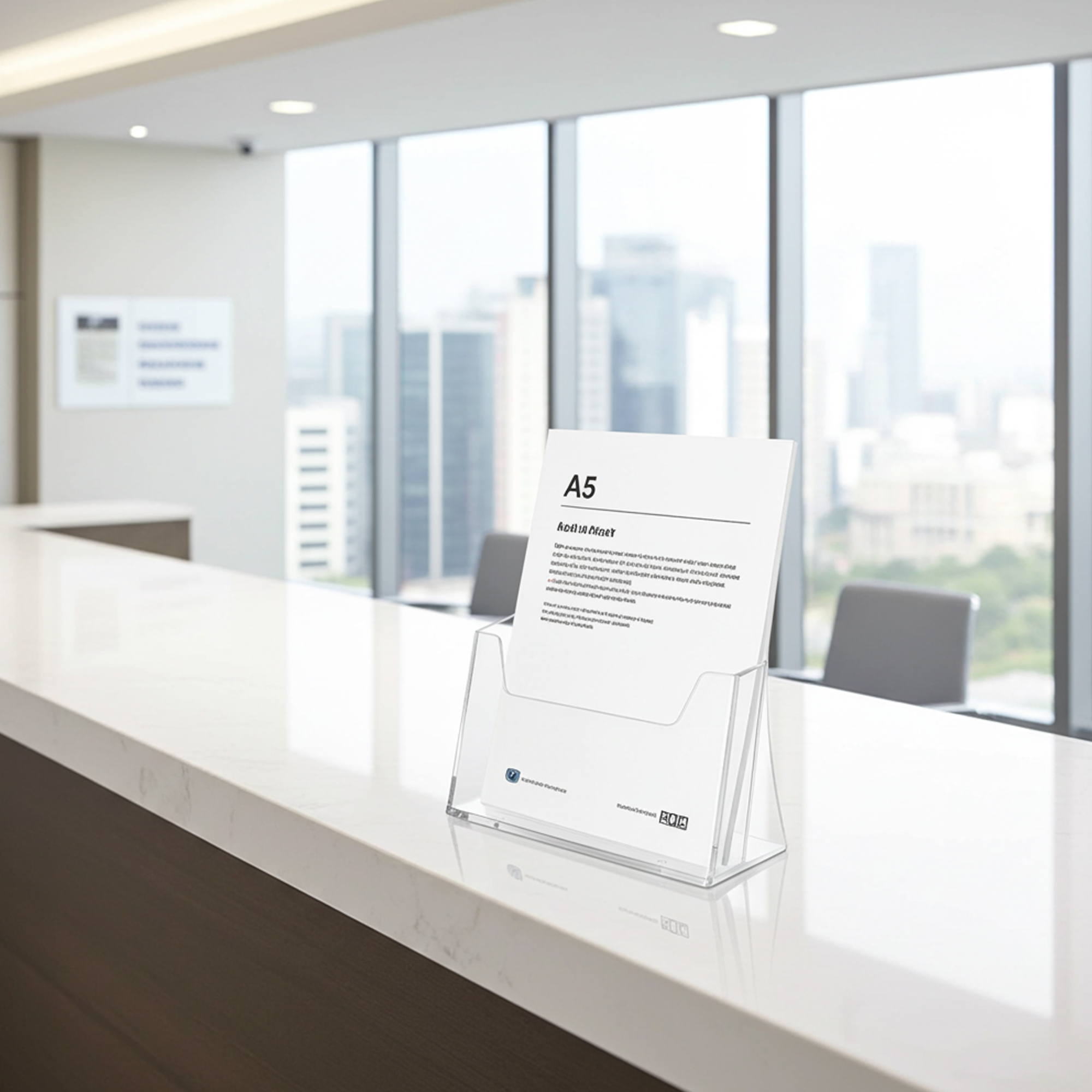 Prospektständer DIN A5 Hochformat transparent Premium