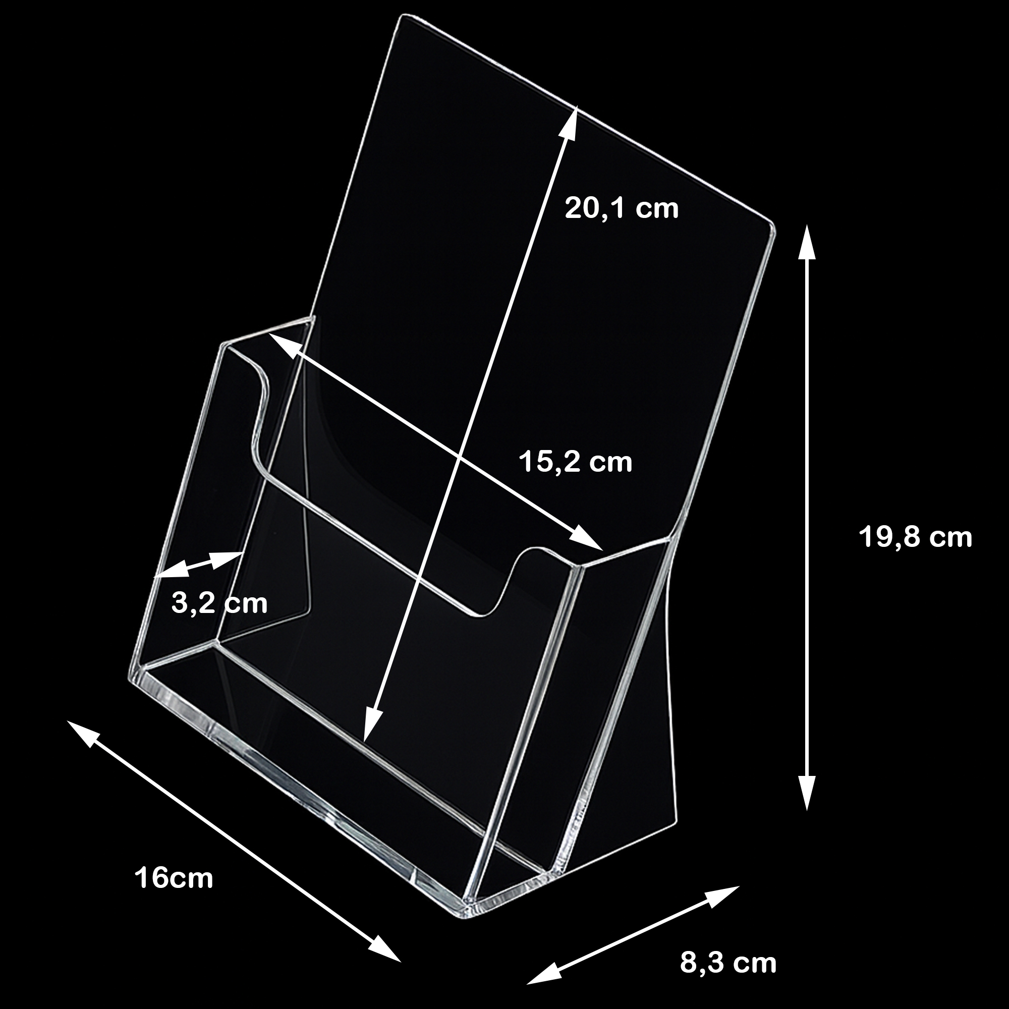 Prospektständer DIN A5 Hochformat transparent Premium